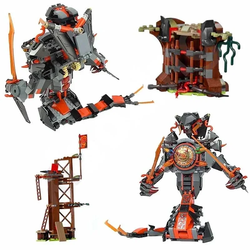 Classic Movie Dawn Lron Doom mech Building Blocks Snake Mechanical Warrior Robot Mecha War Weapon Model Toys For Kids Adult Gift