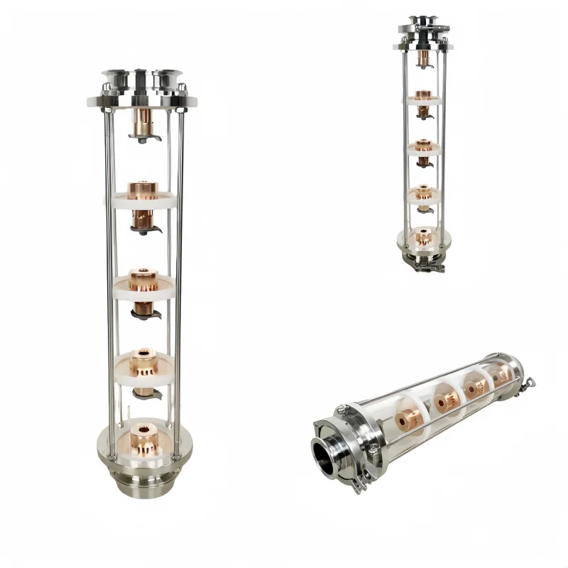 

NEW Type 3inch FlangeOD91mm Distillation Column With 5pcs Copper Plate Sets,TC Sight Glass Union Reflux Column For Homebrewing