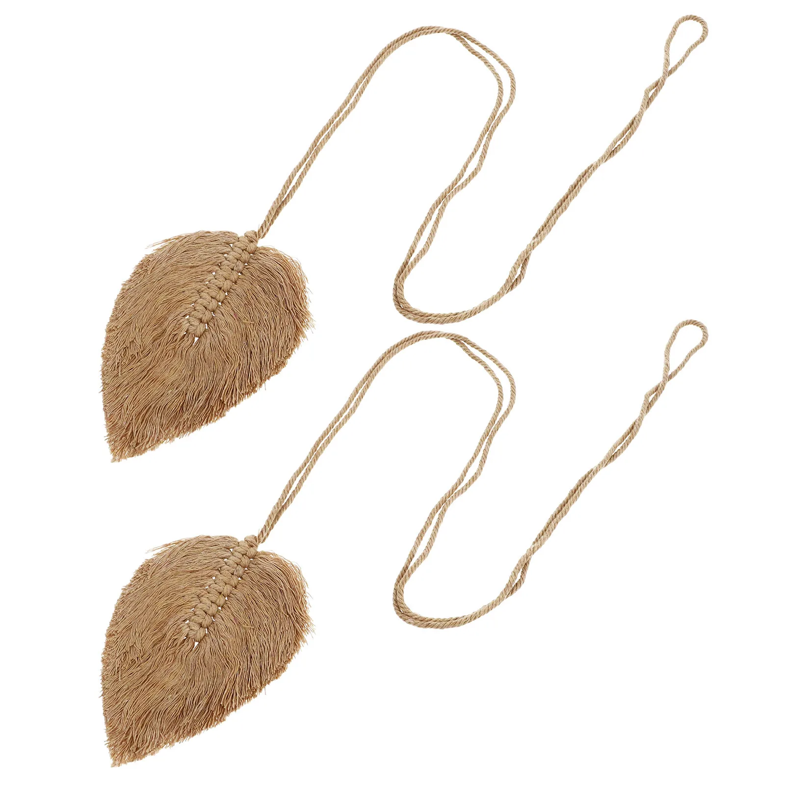 2 Buah Pengikat Tirai Rajut Gaya Bohemian Tali Tirai Dekoratif Cantik untuk Rumah Ruang Tamu Kamar Tidur Kantor Hiasan Dinding