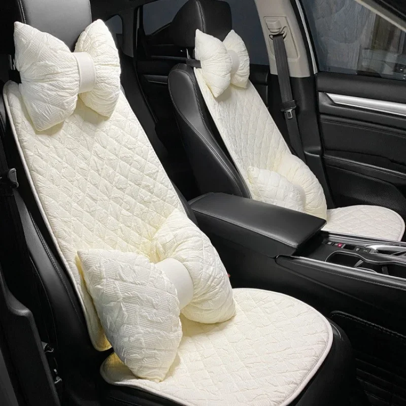 Car Cushion Four Seasons General Simple Style Puff Cushion Creative Waist Cushion Neck Pillow Seat Cushion Car Accessories