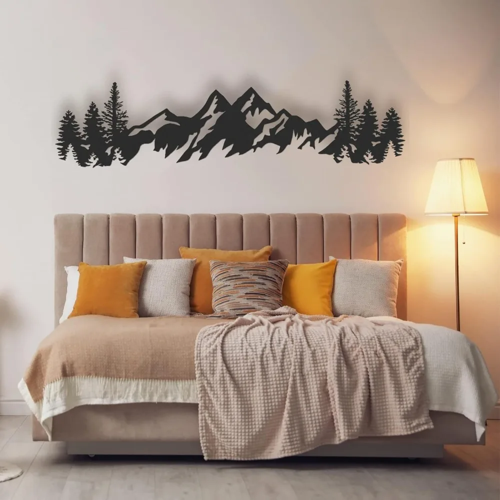 

Metal Mountain Wall Art, Mountains Wall Decor, Large Walls Art Mountains, Wall Hangings, Horizontal Mountain Artwork Home