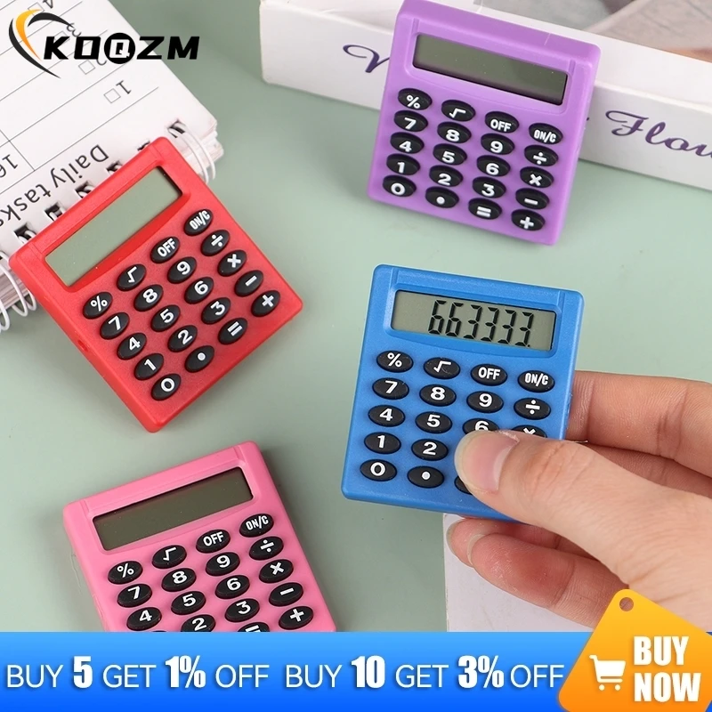 Gepersonaliseerde Mini Candy Color School Office Electronics Creatieve Rekenmachine Pocket Briefpapier Kleine Vierkante Rekenmachine