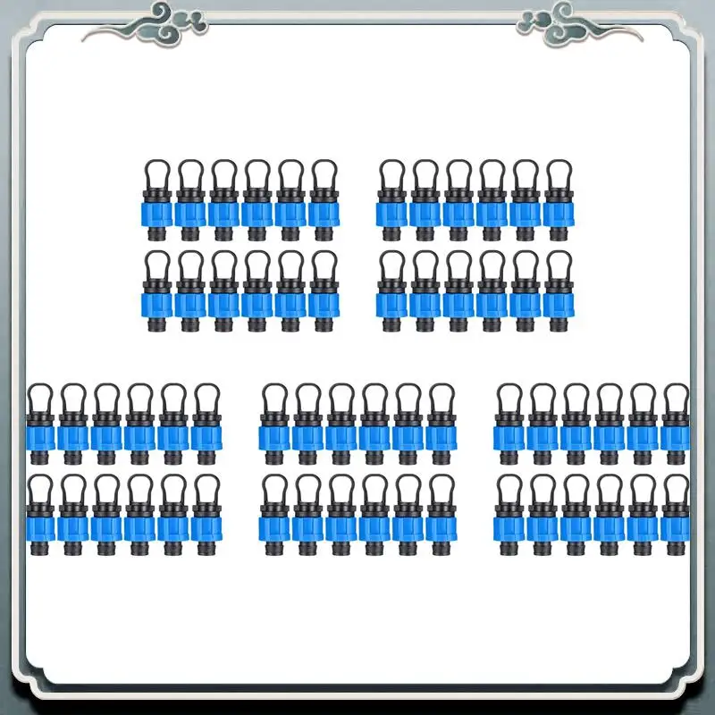 

AC76-60 Pcs Drip Irrigation Tubing End Cap Plug 1/2 Inch Universal End Cap Fitting, Compatible With 16-17Mm Drip Tape Tubing