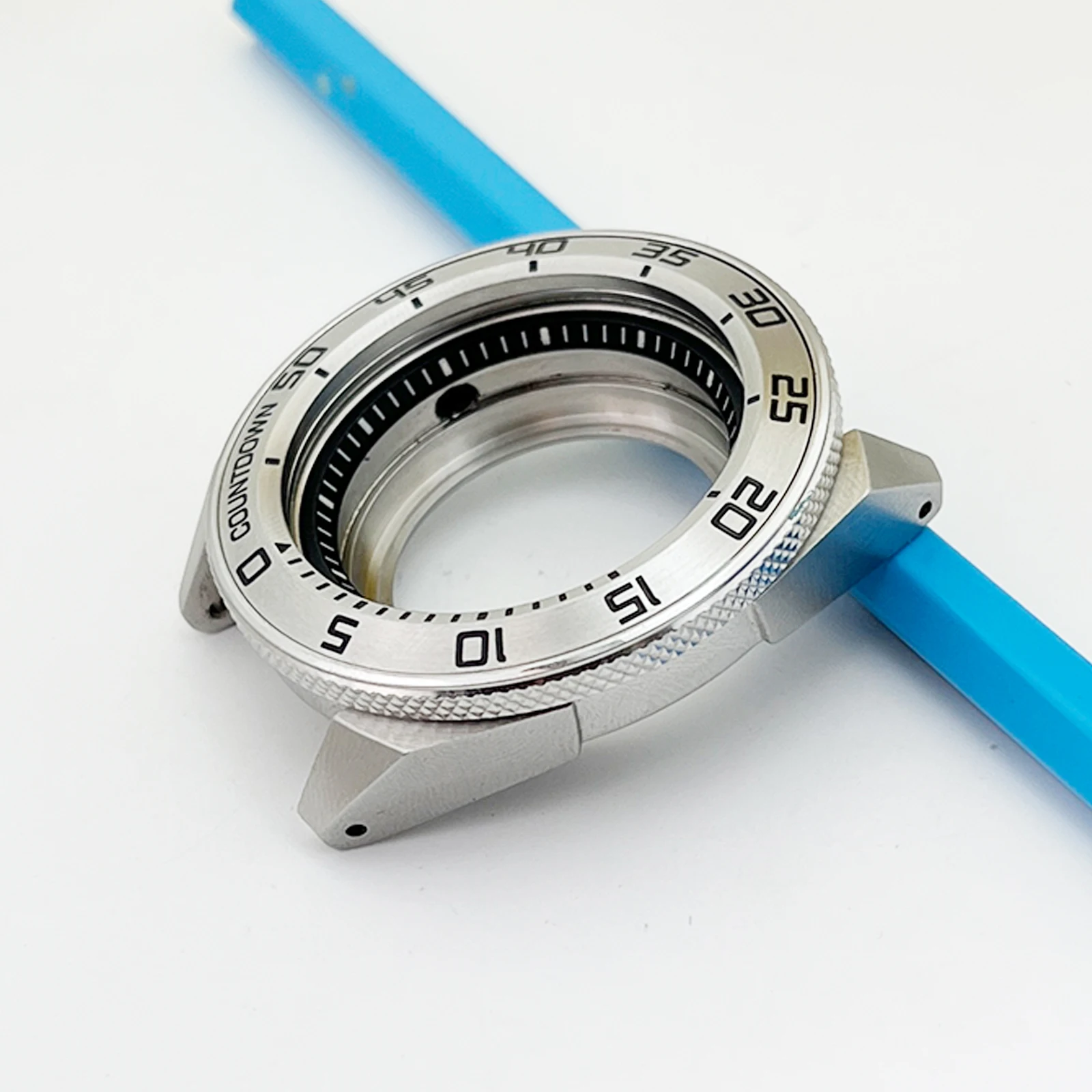 Caja Mod Samurai NH35 Caja de reloj con bisel de acero inoxidable y cristal de zafiro