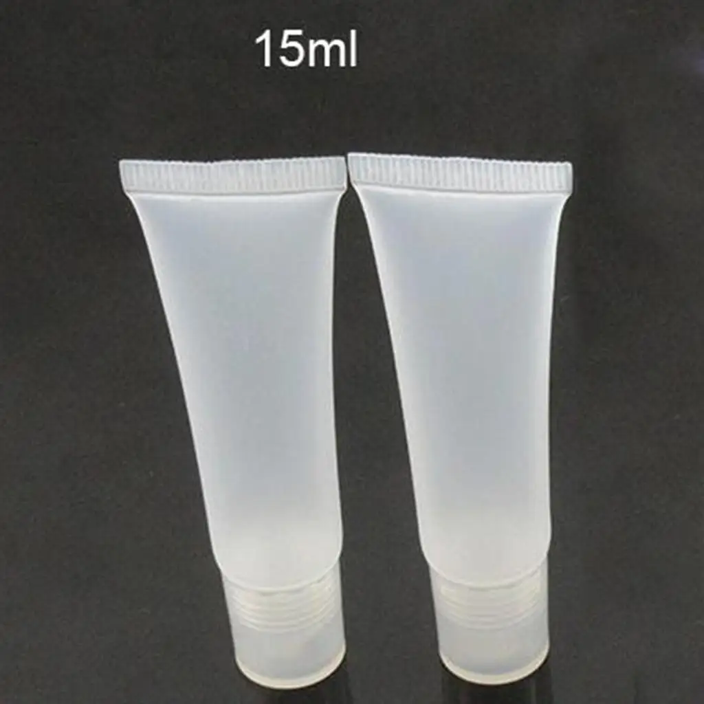 40 Stuks Doorzichtige Plastic Lege 10G/15G Lipgloss Balsem Zachte Buizen Reizen Lipolie Flessen Flesjes Containers