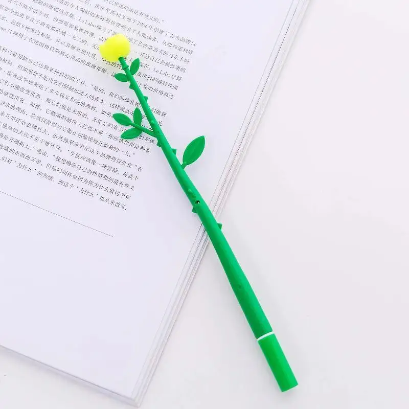 1pcs 2026 New Creative Stationery Blooming Sweet Flower Pen Design Ballpoint Pen Random Color Decoration Craft Pen 0.38mm