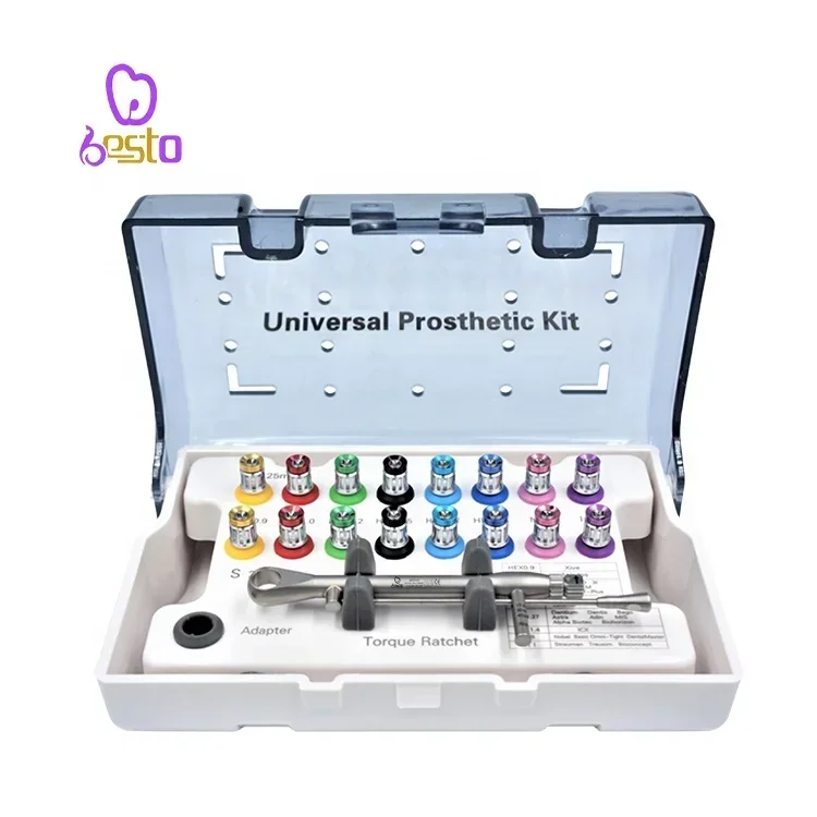 

Dentals Universal Implants Prosthetic Kit Screw Drivers Wrench with 16 Pcs Driver Dentistry Instrument Kit for Implantology