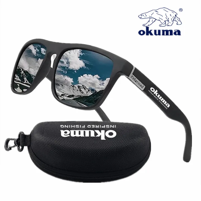 Okuma 남녀공용 편광 선글라스, UV400, 야외 사냥, 낚시, 자전거 운전, 옵션 박스