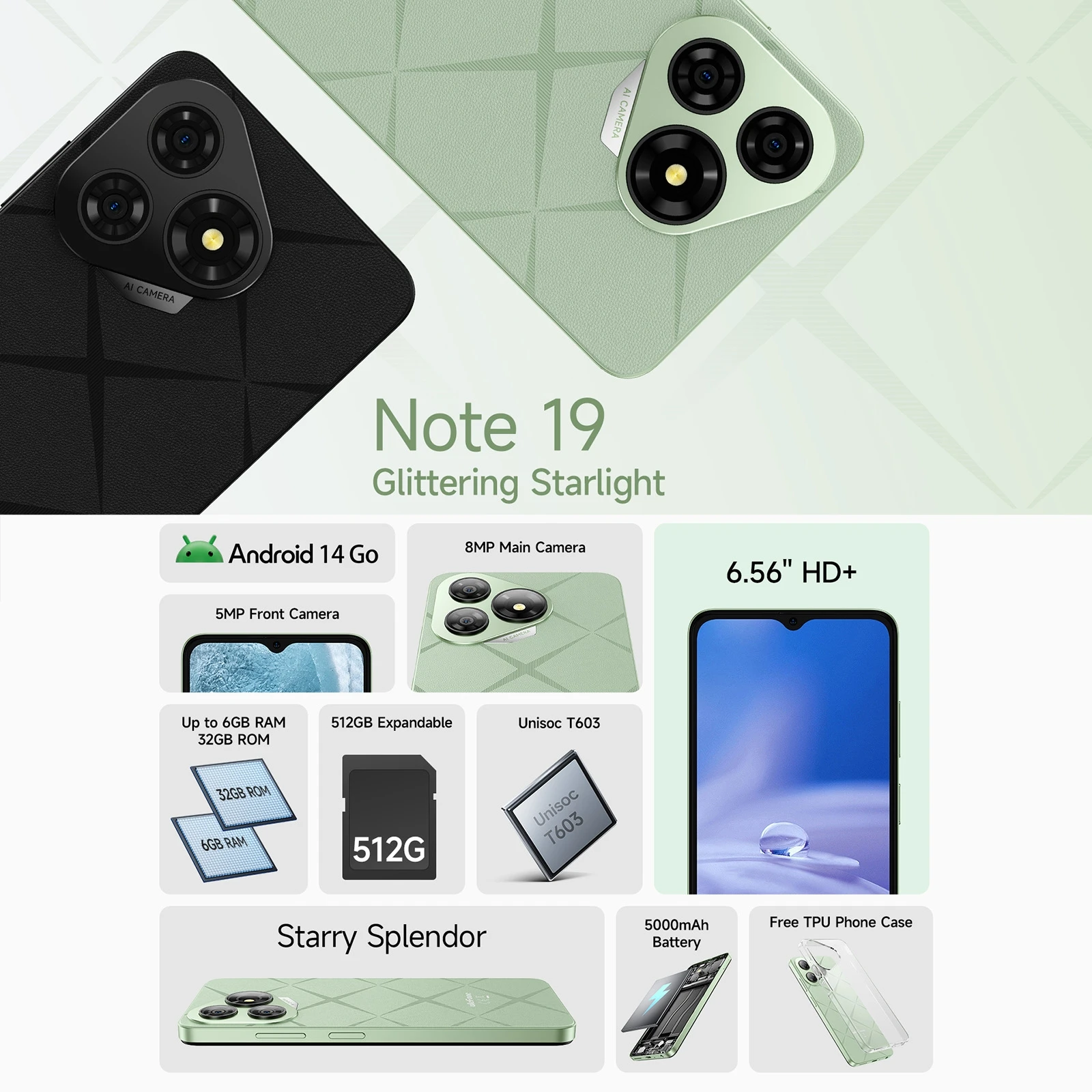 Ulefone Note 19 Smartphone 3GB+32GB 6.56