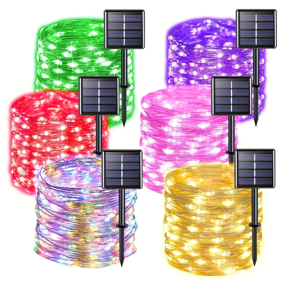 LED  Solar LED Light Outdoor Festoon Lamp Garden Solar Fairy Light String Waterproof Christmas Garden Decoration Outdoor