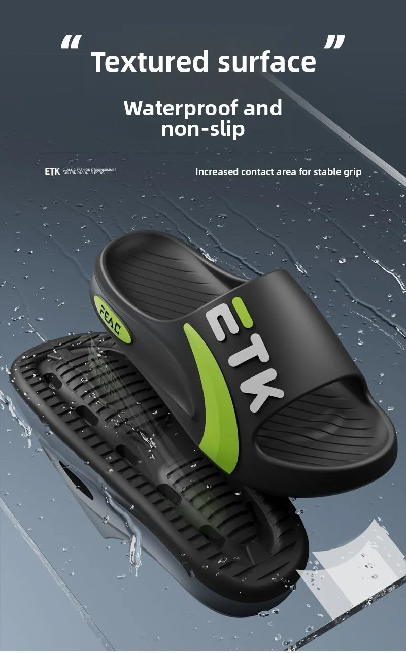 Pantuflas Deportivas para Hombre con Tacón Grueso para Verano, Playa, Baño, Antideslizantes, Juveniles, Modernas, Planas, de ...
