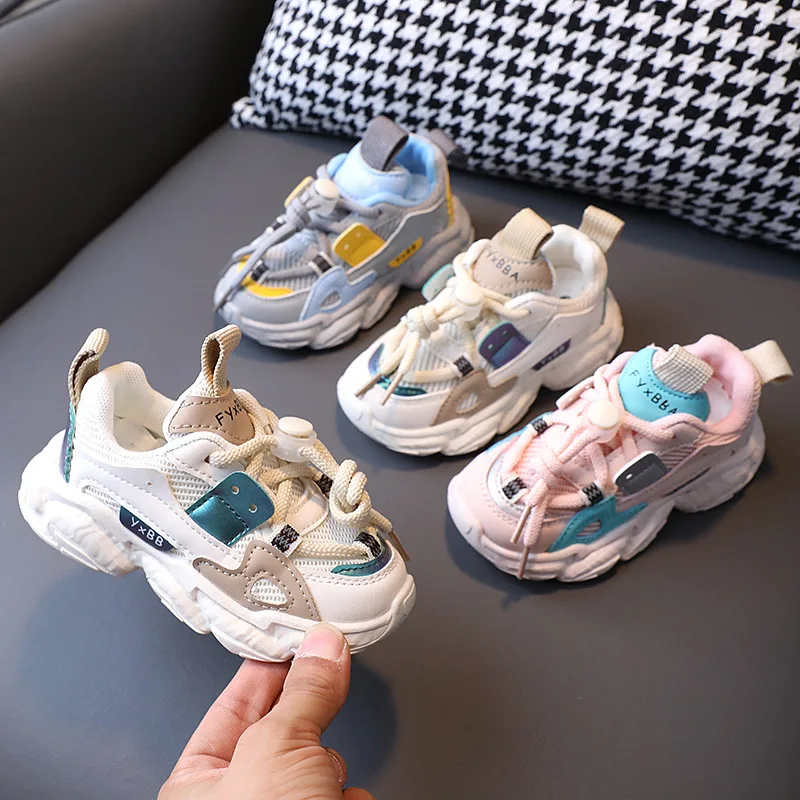 Size 21-36 Baby Toddler Shoes For Boys Girls Breathable Mesh Little Kids Casual Sneakers Non-slip Children Sport Shoes tenis