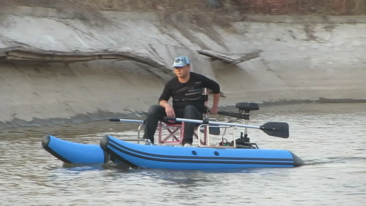 قارب Catamaran Luya/منصة صيد السمك/منصة صيد عائمة/قارب صغير/قارب مطاطي واحد لصيد الأسماك