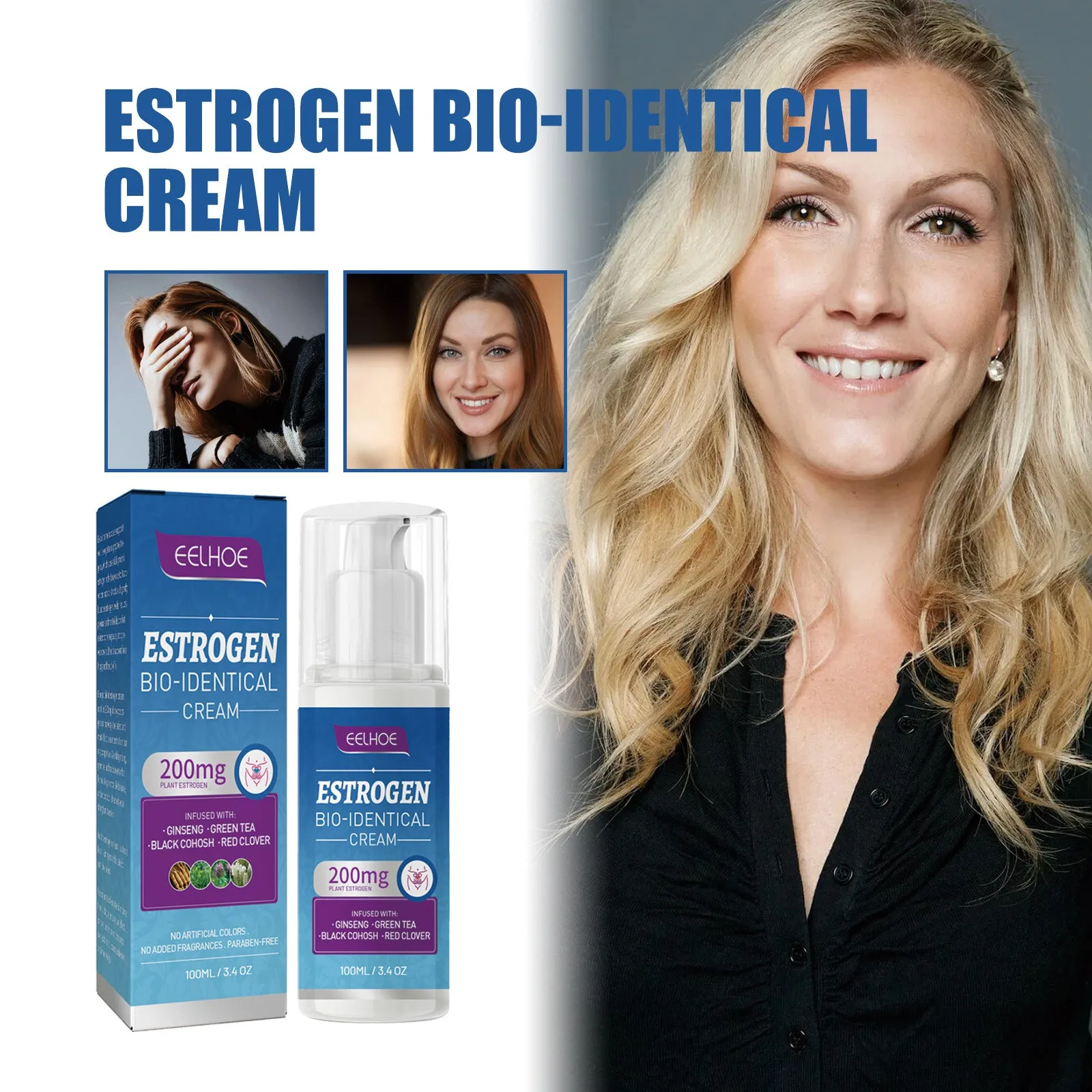 Estrogen Bio-Identical Paste, Menopause Soothing Balm Climacteric Anxiety And Depression Spray Relax And Lift Your Spirits 100ml