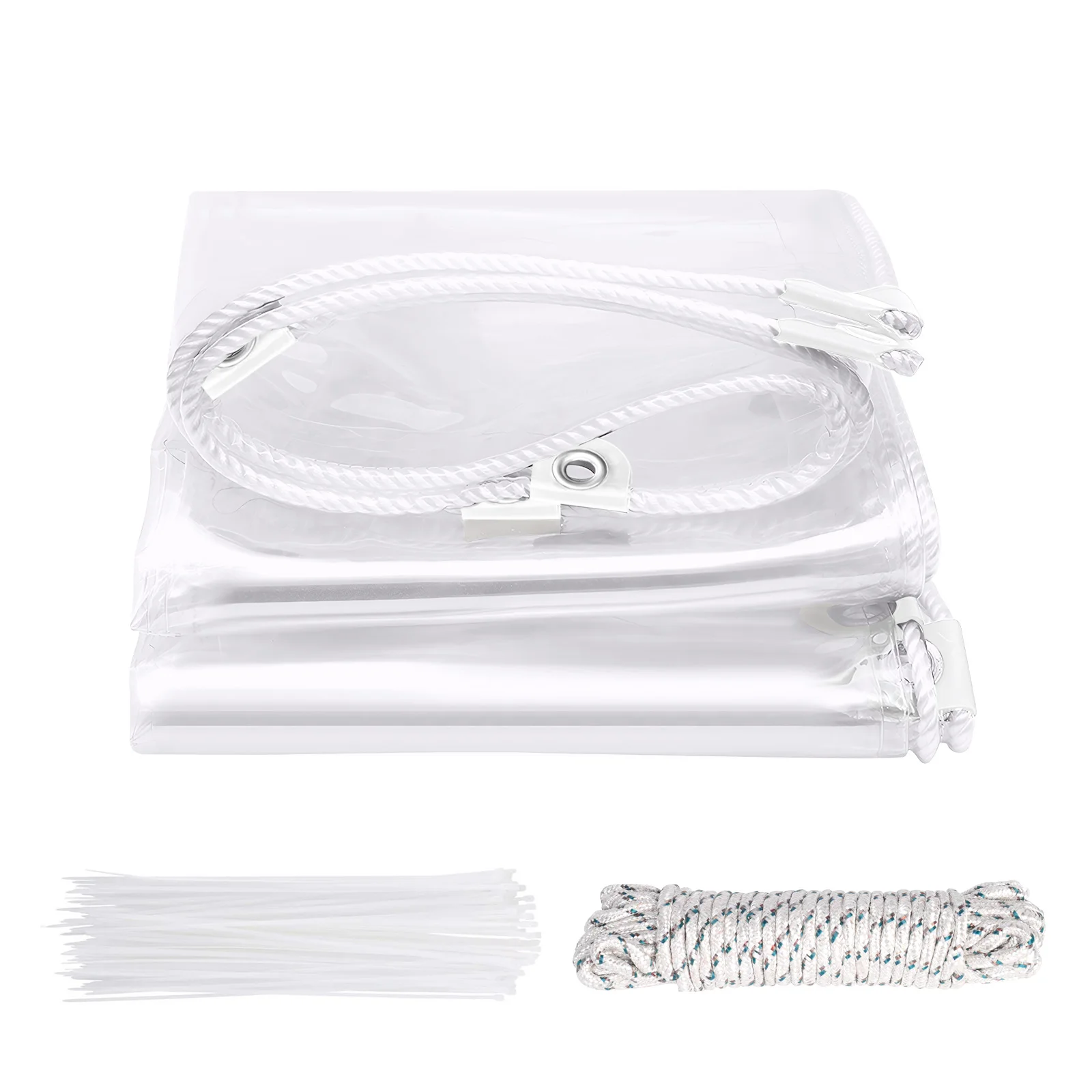 Waterdicht, extra sterk zeil, verbeterde bestendigheid PVC transparant zeil dikte 420 g/m², winddicht zeil, vorstbestendig