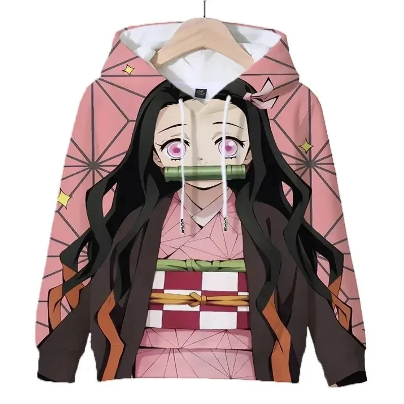 2025 Herfst Mode 3D Demon Killer Kamado Nezuko Hoodie Gedrukt Sportkleding Kleding Trui Lange Mouwen Mannen en Vrouwen