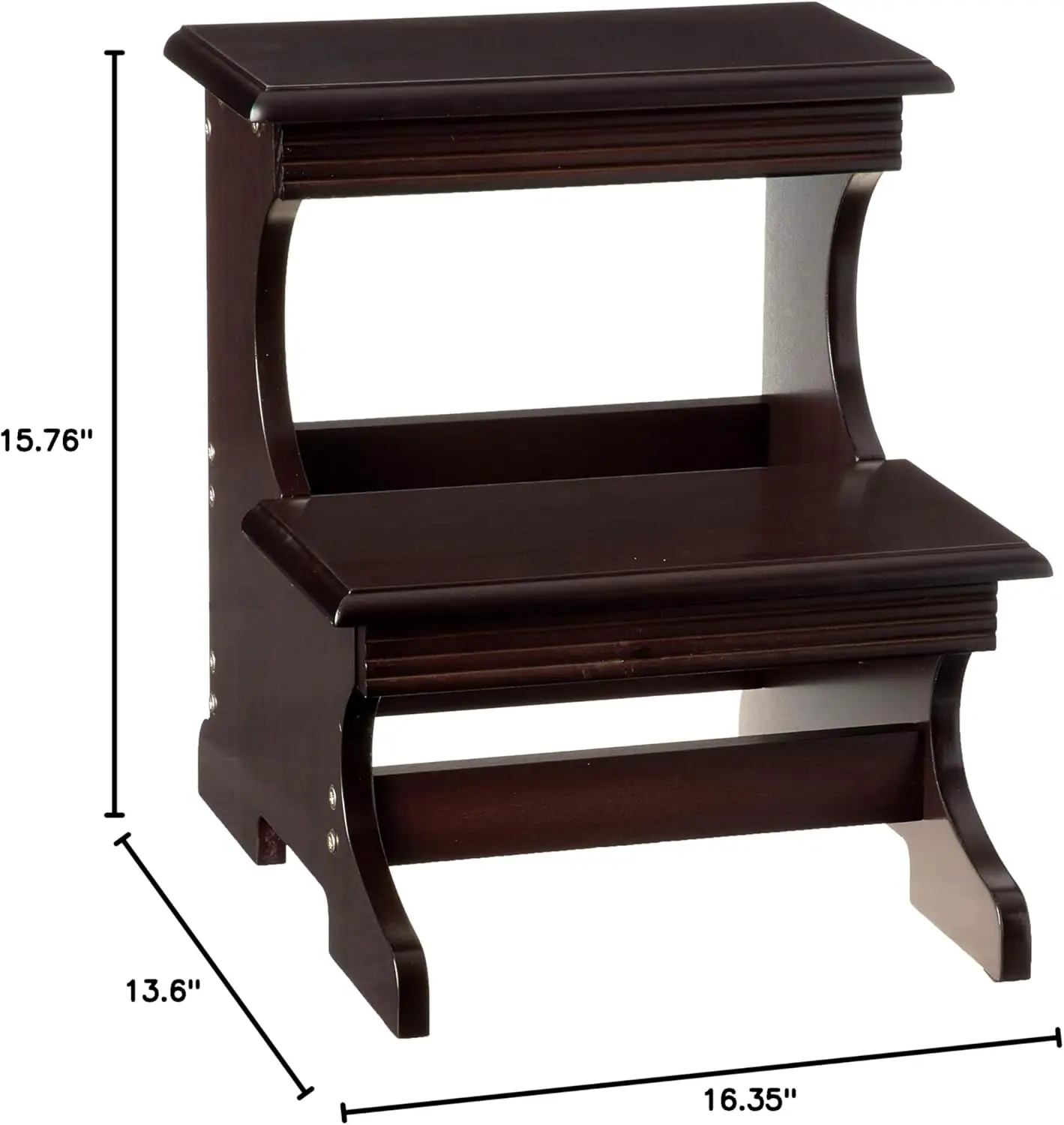 Home Furnishing Crestside 2 - Step Wood Step Stool