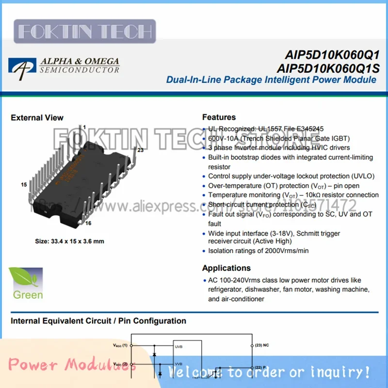 AIP5D10K060Q1S  AIP5D10K060Q1 New Original IPM Module