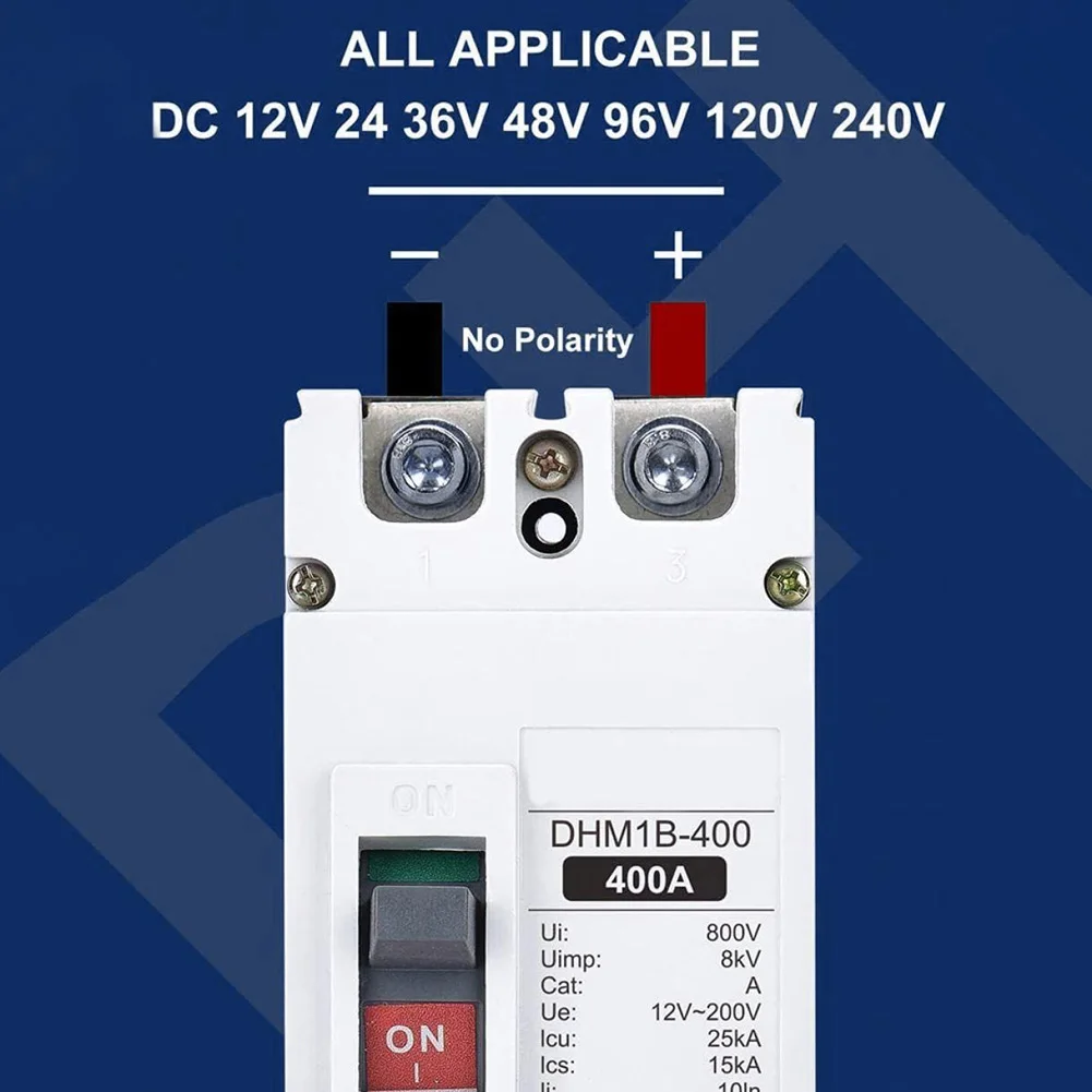 

DC Molded Case Circuit Breaker 2P 600V for Solar Panel Arrays Battery Banks and DC Power Supply Protection Circuits