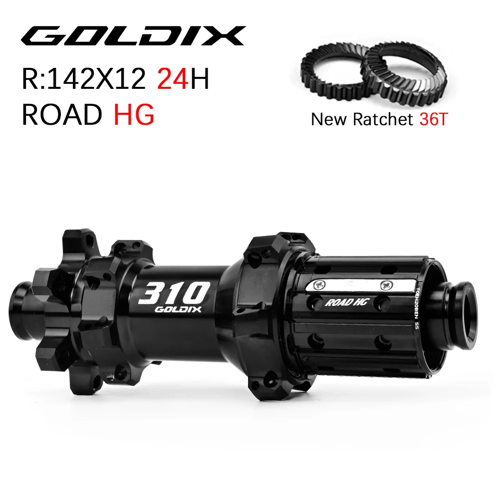 GOLDIX GDR310 Hub Road Bike 28H Six nails Disc Brake Ratchet 36T GOLDIX GDR310 Hub Road Bike 28H Six nails Disc Brake Ratchet 36T