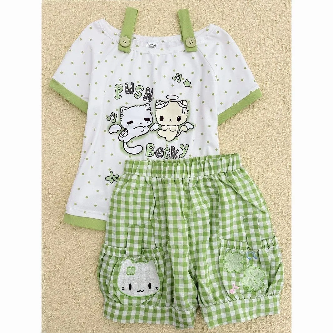 New Fashion Cute Cartoon Print Short Sleeve T-Shirt Women's Summer Slimming Korean Style Casual Versatile Super Pretty Top