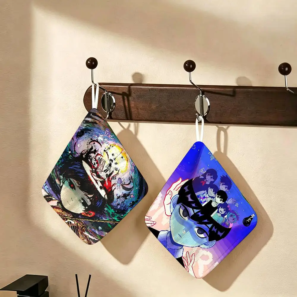 Classic Hot Horror Video Game Omori Polyester Cotton Hand Wiping Towel, Hanging Towel, Quick Dry for Kitchen Daily Supplies
