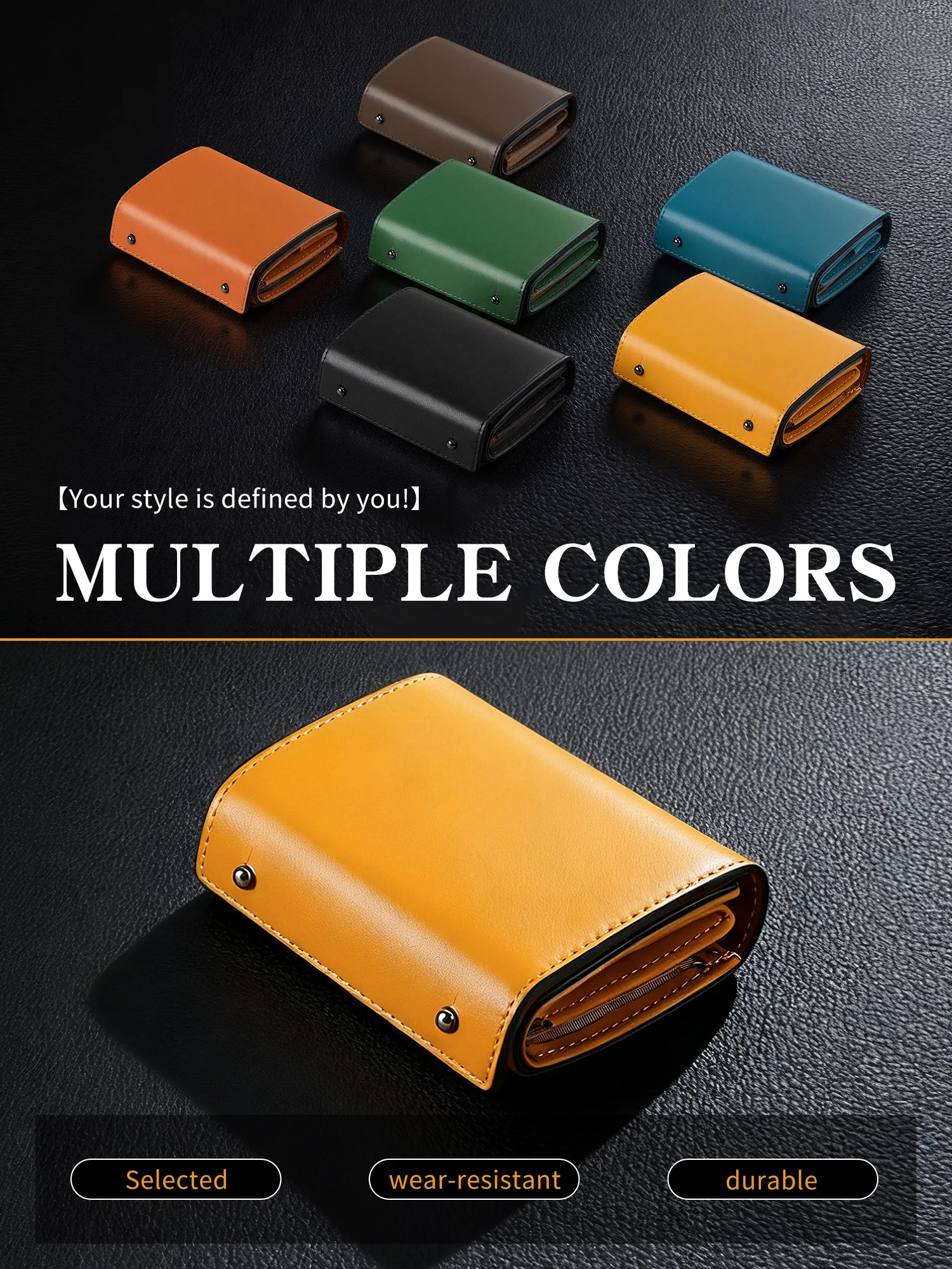 

Простой мужской короткий кошелек, стильный деловой тройной держатель для кредитных карт, многофункциональная портативная сумка из искусственной кожи/кошелек для монет