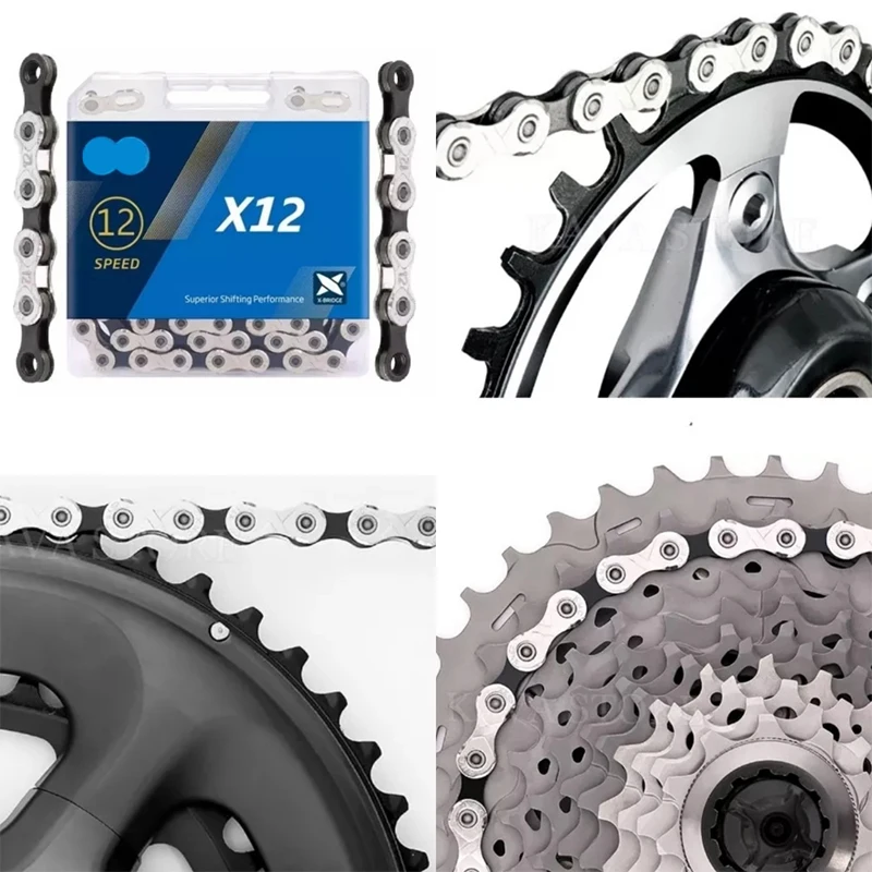 KMC Bike Chain X8 X9 X10 X11 X12 Road/MTB Chain 8 9 10 11 12 Speed Bike Crankset Quick Links for Shimano SRAM Parts