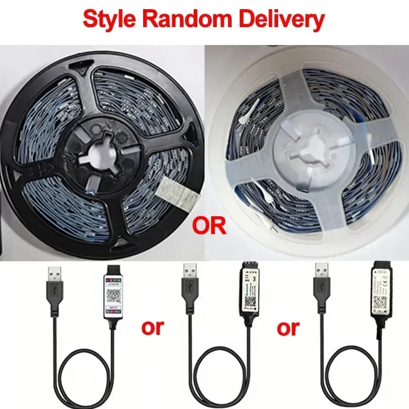 5V 5050 LED Strip Light USB Bluetooth APP Control 30LEDs/m RGB Flexible Diode For TV Backlight Lamp Home Christmas Decor Lights