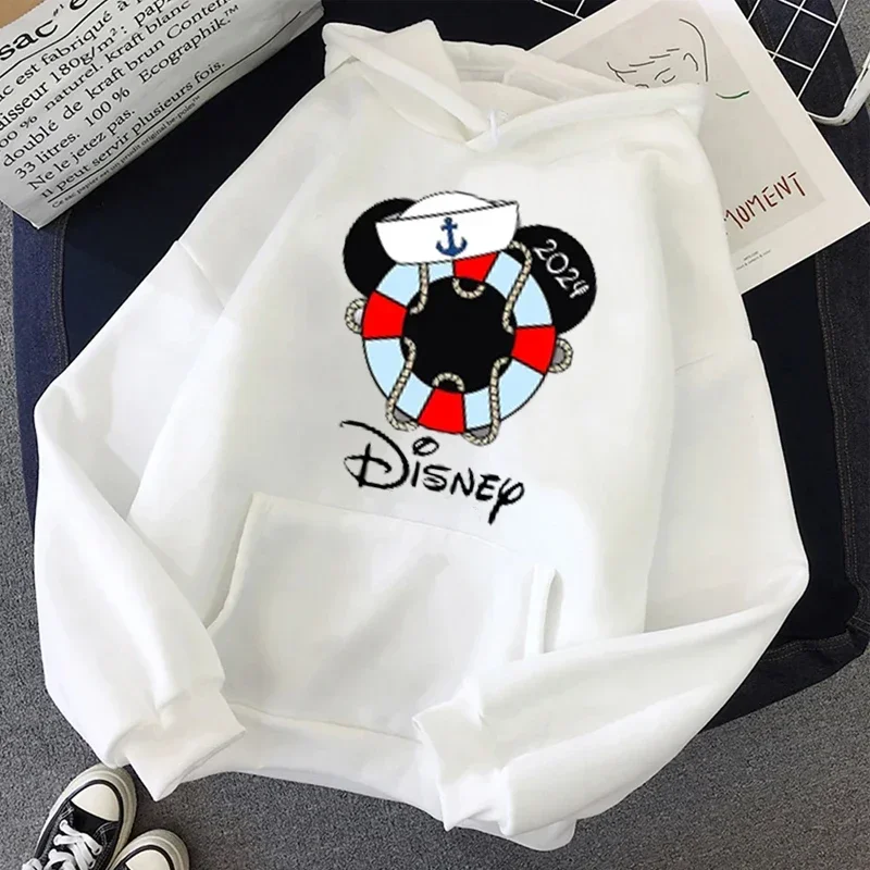 2024 New Year Hoodies Disney Family Vocation Graphic Printed Women Hoodie Aesthetic Fashion Disneyland Trip Casual Sweatshirt