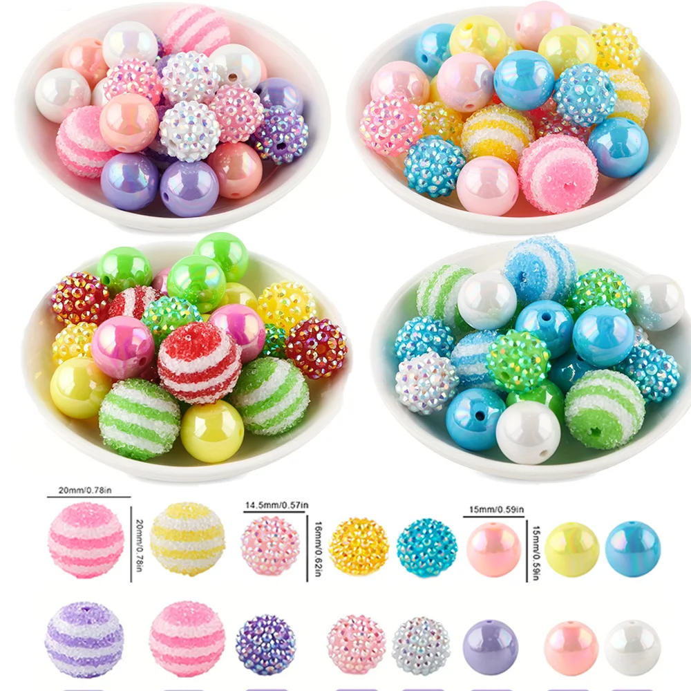 

44pcs Colorful Acrylic Mixed Matched Set For Jewelry Making DIY Personalize Accessories Bracelets Necklaces Earrings