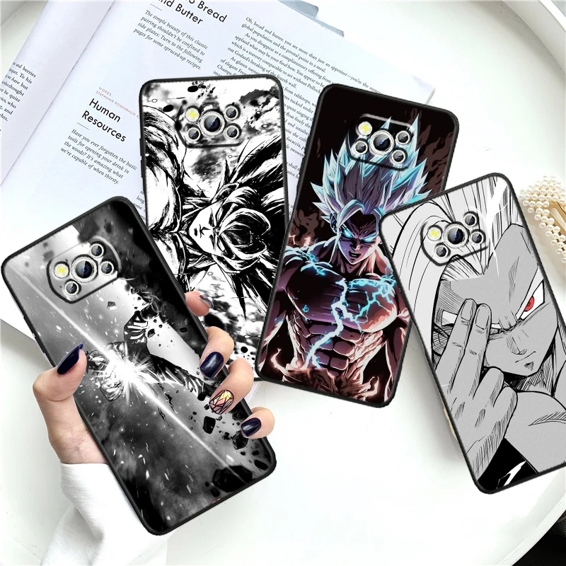 

Cute D-Dragon Ball Goku Cool For Xiaomi Mi Poco F5 F4 F3 F2 X5 X4 X3 M6 M5 M5S M4 M3 C40 Pro GT NFC 5G Black TPU Phone Case