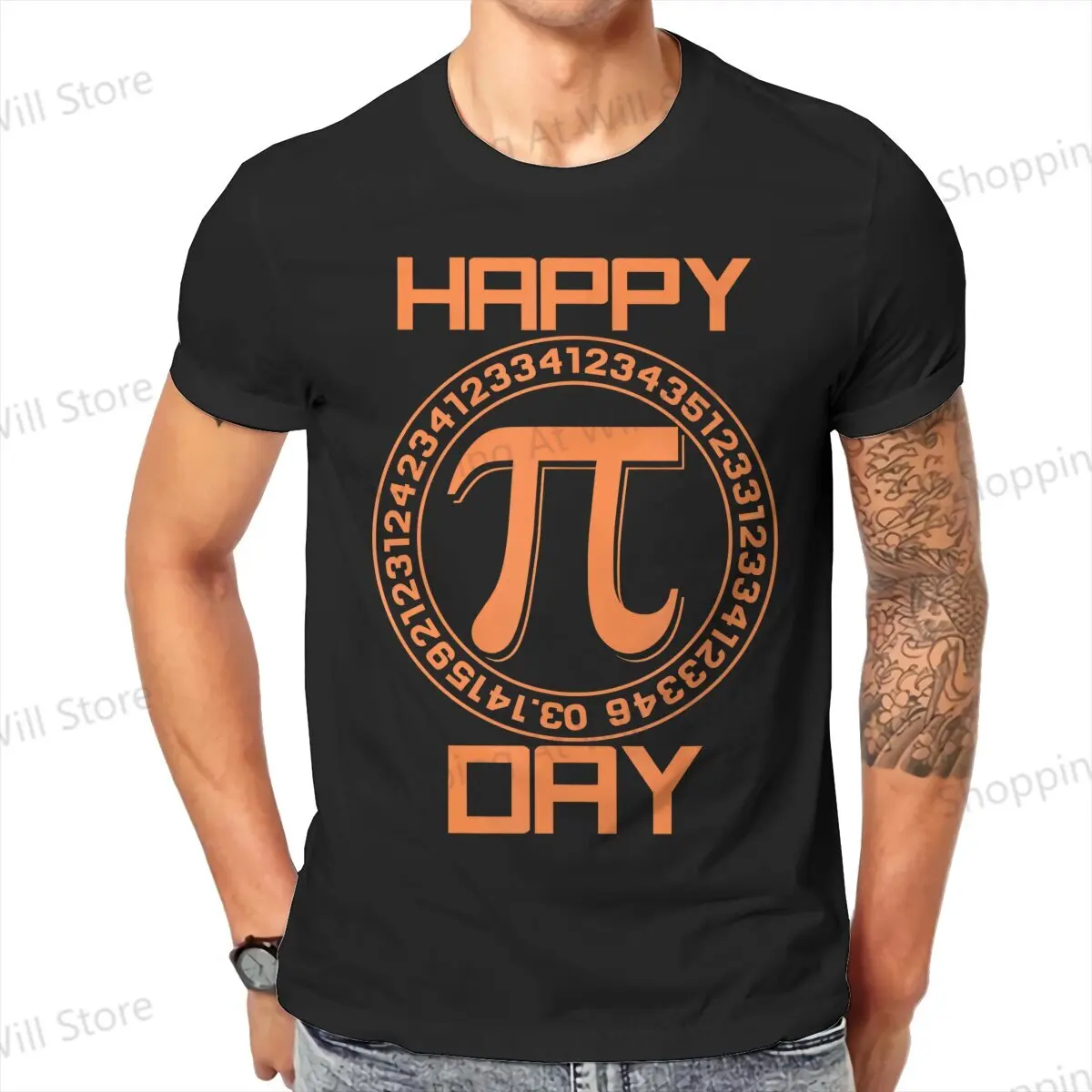 Summer men's and women's casual T-shirts Happy Pi Day - Math TeachersPi Symbol Round neck short sleeved T-shirt Street Clothing