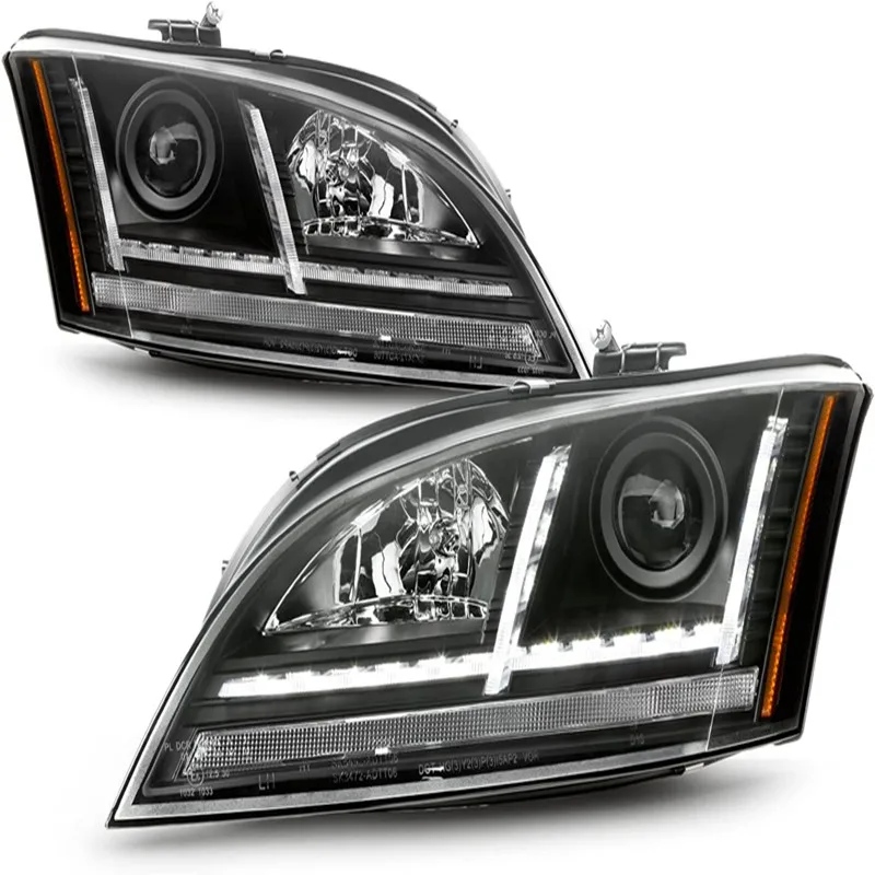 

Sulinso 2pcs Fits 2008-2014 Audi TT [Sequential Turn Signal] Projector Black LED Headlights