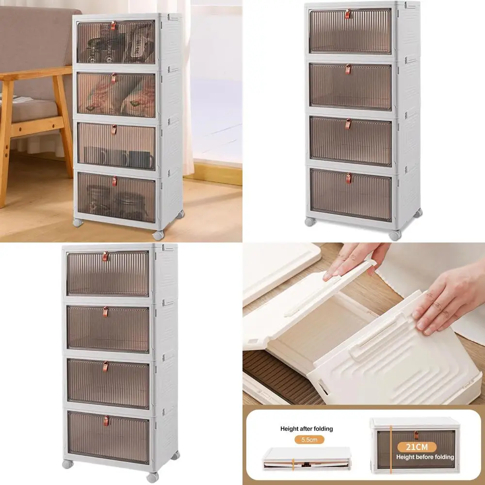 

Sturdy Clear Plastic Storage Boxes with Lids, Stackable for Home & Office Organization