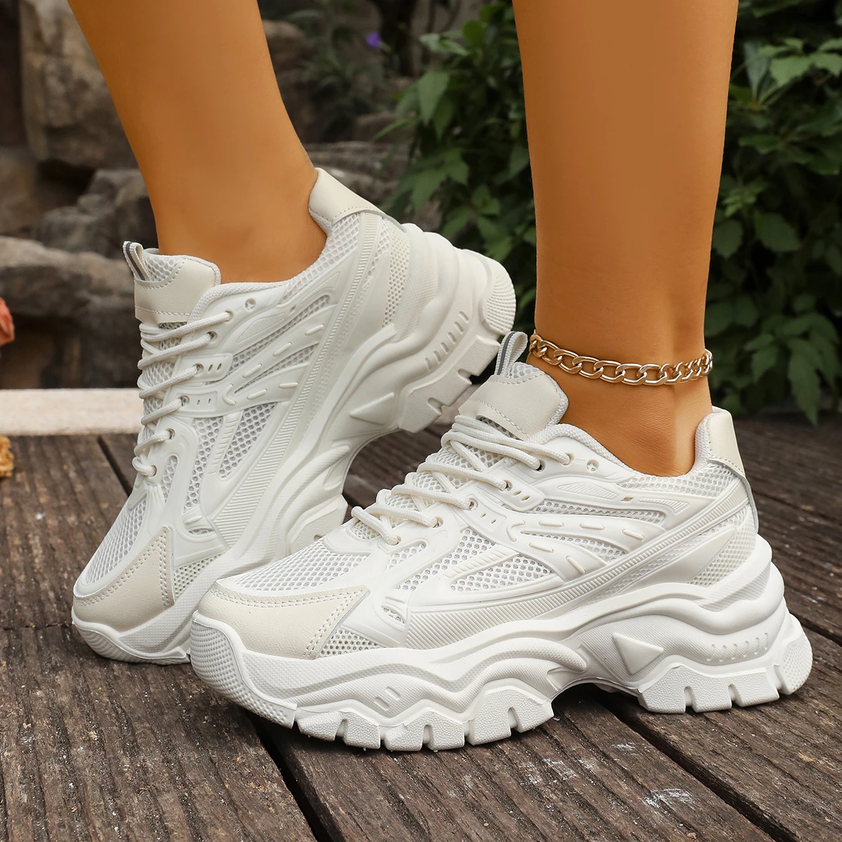 Primavera y otoño con cordones elegantes punta redonda zapatos deportivos y de ocio sexis Venta caliente de moda nuevos zapatos cómodos para mujer