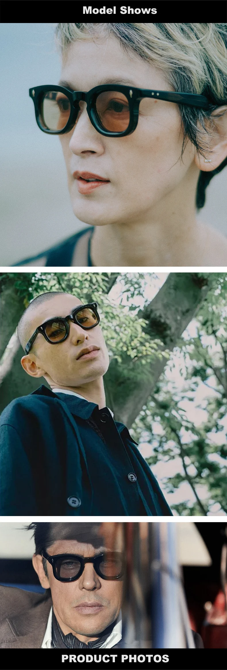 Hochwertige Handgefertigte Acetat-Rundsonnenbrille für Männer und Frauen Klassische Sonnenbrille Outdoor UV400-Schutzbrille mit Individuellem Logo auf den Gläsern – Detail 9