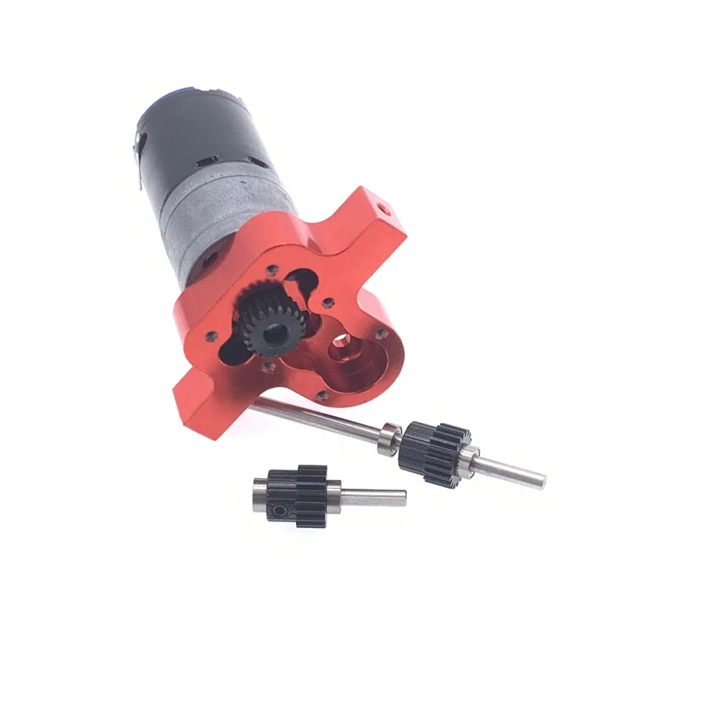 Metal Transmission Gearbox 370 Motor With Heat Sink is Suitable for 1/12 MND90 D91 WPL B14 B24 C14 C24 1/16 RC Car Upgrade parts