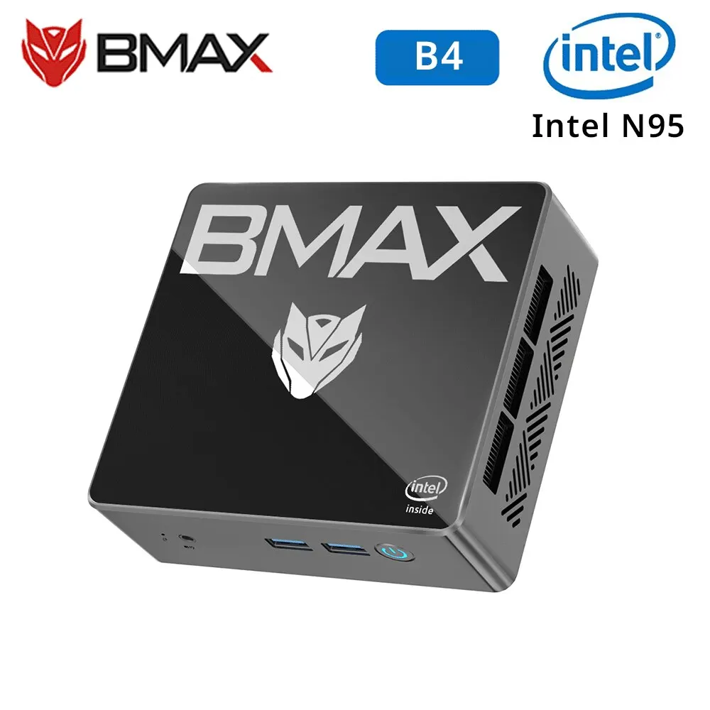 BMAX B4 PC Mini Windows 11, PC Intel N95 16GB DDR4 512GB SSD 4 core 4K 60HZ Linux Intel UHD Graphics HDMI M.2 SATA 2280 USB