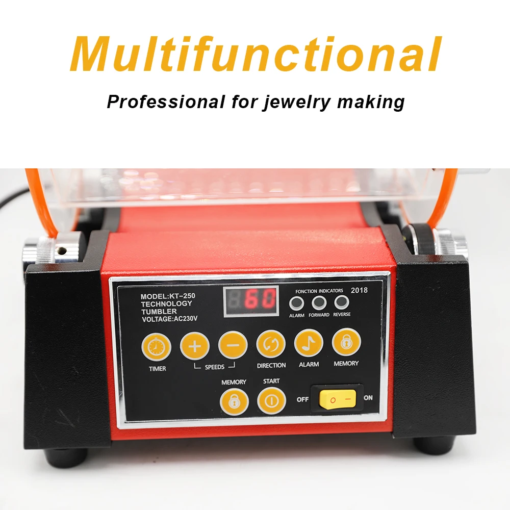 8KG KT205 Jewelry Tools Equipment Jewelry Polishing Machine Gem Grinding Machine 8kg Polisher Rotary Tumbler