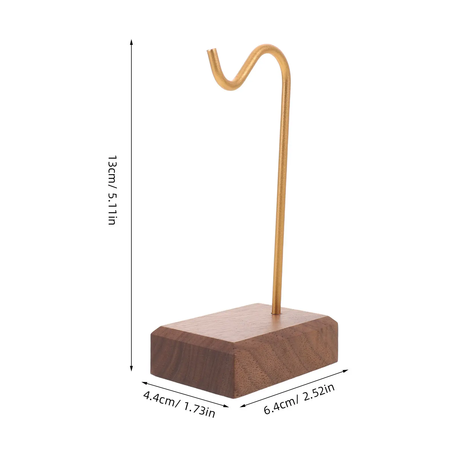 Pocket Watch Hanging Display Rack Wood Stand Broad Base Stable Desktop Collector Display Nightstand Office Holder - view 2