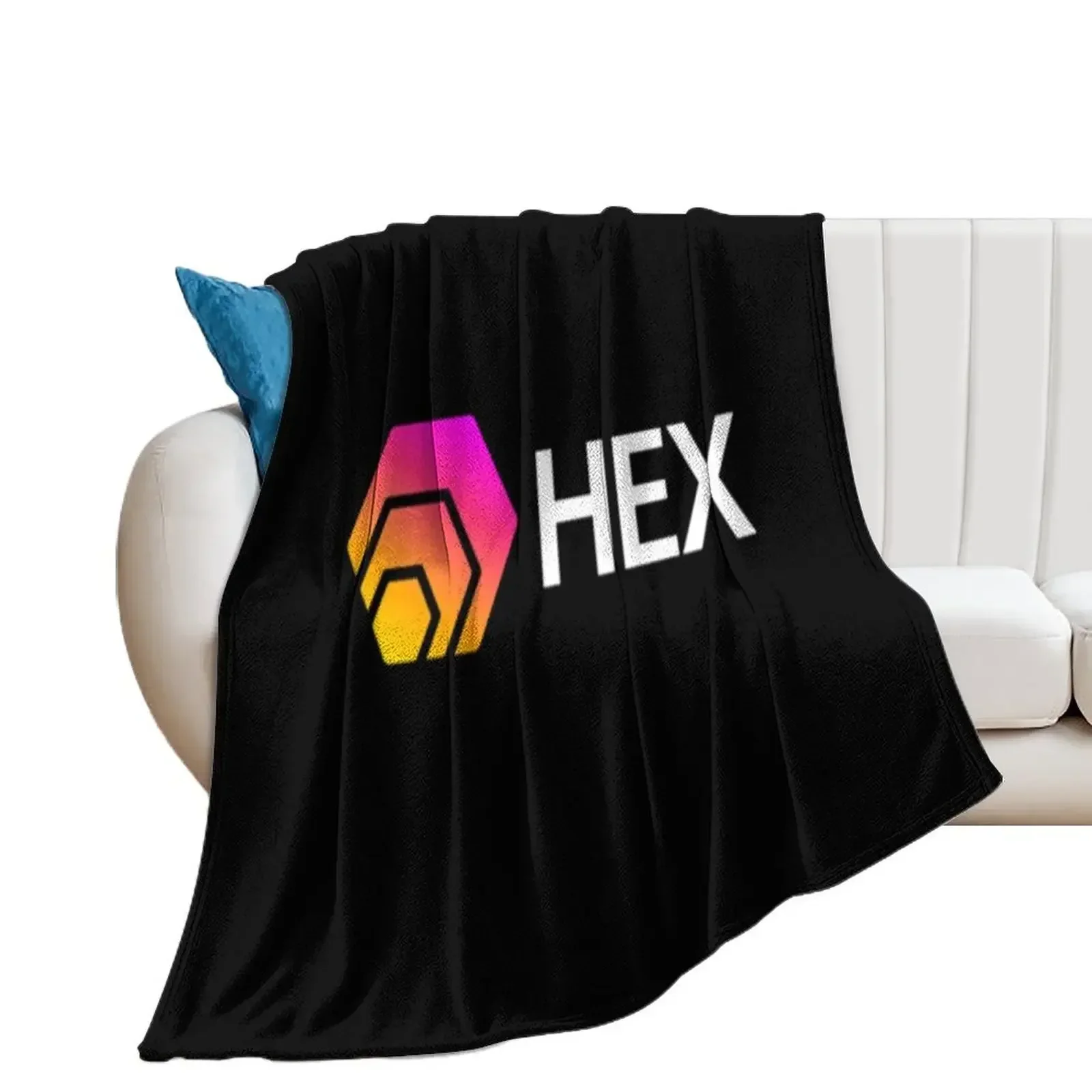 HEX Crypto Hexagon Logo Throw Blanket manga Picnic Moving Blankets