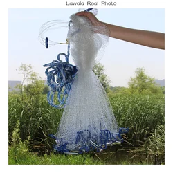 Lawaia Fishing Net Multifilament/Monofilament Line Cast Net Catch Fish Throw Network Steel Sinker Outdoor Hand Net Fish Trap