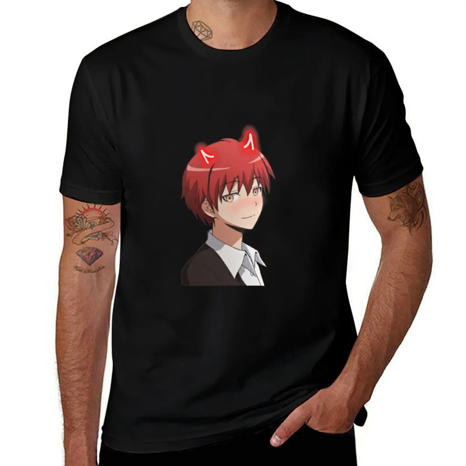 

karma akabane T-Shirt Casual Fashion Short Sleeve Cotton T-Shirt