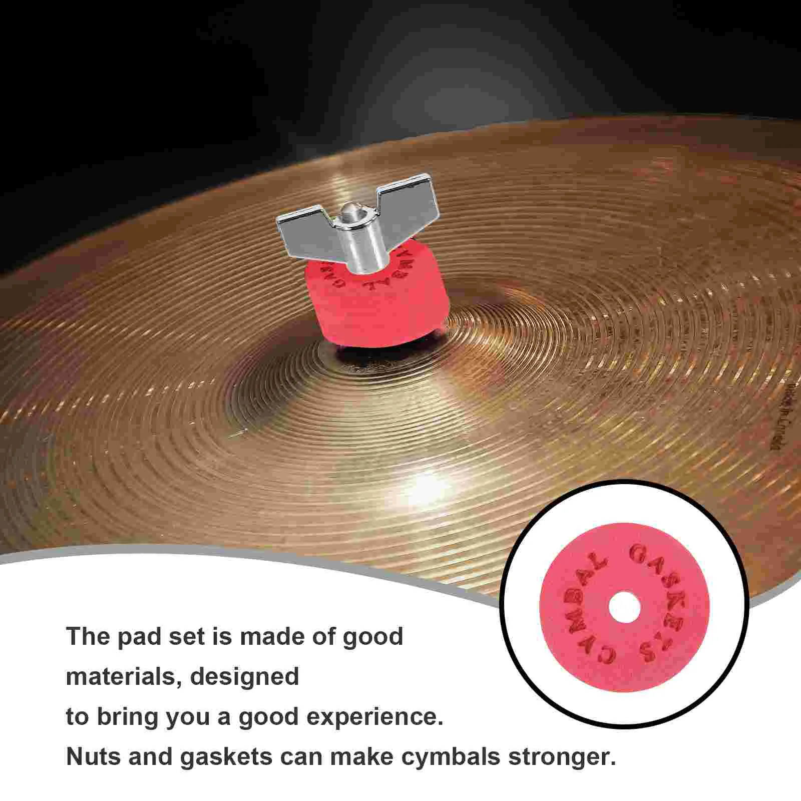 Drum Pads Practical Cotton Metal Washerss Nonslip Useful EVA Clutch Kit Cymbals Accessory Disc Nuts