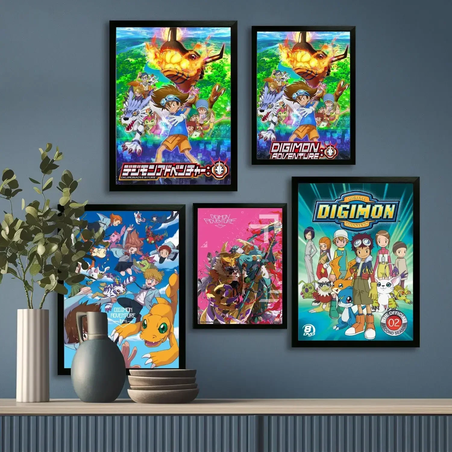 Anime Digimon Adventure Canvas Art Poster and Wall Art, Picture Print, Modern Family Bedroom Decor,Decorative painting