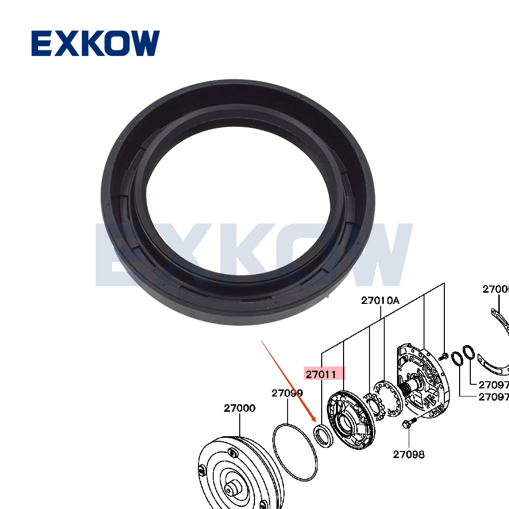 

A/T Oil Pump Body Oil Seal for Lancer 2000- CS#A CY#A Airtrek Outlander CU4W Galant Pajero Montero L200 Triton Sport MD707575