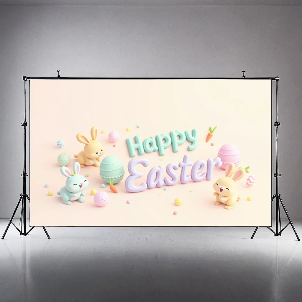 Background Pastel Backdrop Elegant High-Quality Banner Easter Banner Customizable Party Banner for Community Event