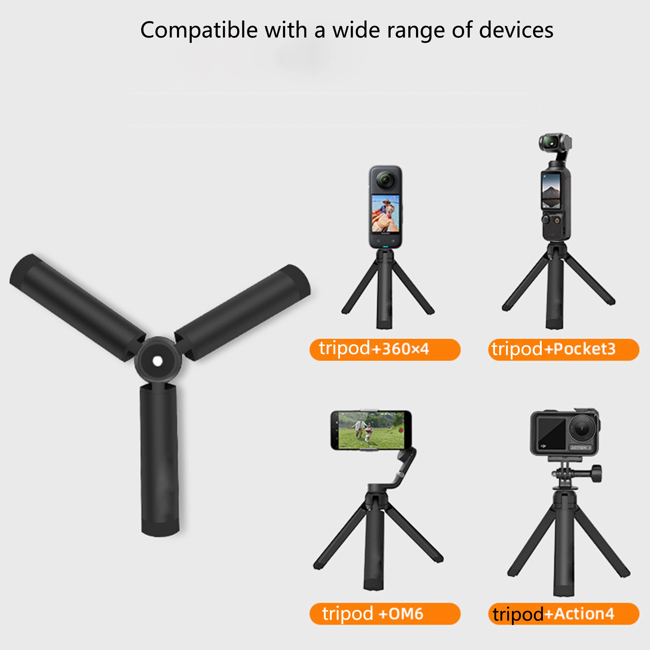 Metall Mini Stativ für DJI Zhiyun Feiyu Gimbal Griff Grip Stabilisator DSLR Kamera Einbeinstativ Handheld Aluminium Legierung