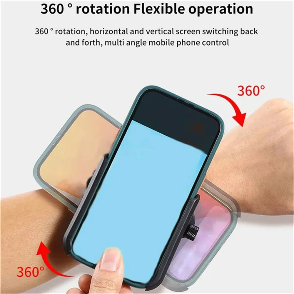 Handgelenk-Telefonhalter, 360° drehbar, abnehmbar, verstellbar, Sporthalterung zum Laufen, Radfahren, Fahren, universelle Handy-Unterstützung – Detail 6